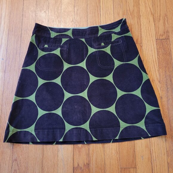 Boden 12R Green Brown Polka Dot Knee Length Pencil‎ Skirt SUPER SPOT WG336 - Picture 1 of 5